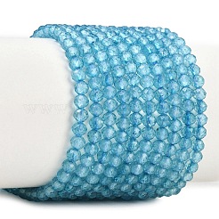 Натуральные бусы из голубого топаза нити&nbsp;G-B175-D21-3mm