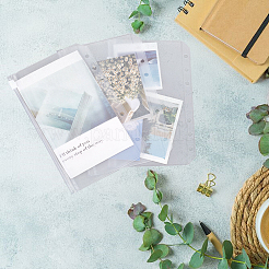 Прозрачные пакеты для хранения из ПВХ с 6 кольцом и застежкой-молнией ABAG-WH0038-48A