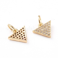 Латунные микропаве прозрачные кубические циркониевые подвески ZIRC-I043-16G