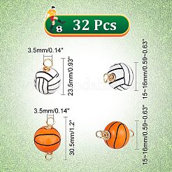 32 шт. 2 подвески из натурального дерева и соединительные подвески FIND-CA0005-91