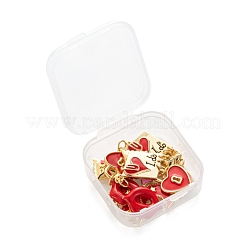 12 шт. 6 стильные подвески из настоящей 18-каратной позолоченной латуни с эмалью&nbsp;KK-LS0001-43