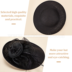 Base fascinator mini sombrero de lino&nbsp;AJEW-WH0561-32A