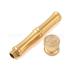Tête de cachet de cire en laiton doré avec poignée en forme de bâton de bambou&nbsp;STAM-K001-05G-E