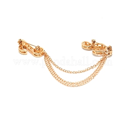 Doppia nota musicale con strass di cristallo con spilla per maglione appeso a catena di safaty&nbsp;JEWB-WH0009-94