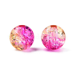 Perles en acrylique transparentes craquelées&nbsp;CACR-N002-07A