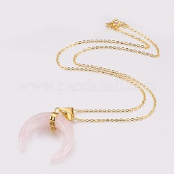 Натуральные и синтетические смешанные каменные подвесные ожерелья NJEW-JN02140