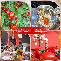 Мини пластиковая имитация помидоров черри DJEW-WH0042-57