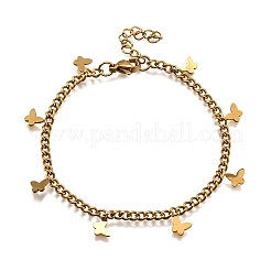 Браслеты-бабочки из нержавеющей стали 304&nbsp;BJEW-R021-06G