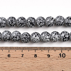 Прозрачная выпечка окрашенные стеклянные бусины нити&nbsp;DGLA-N009-8mm-10