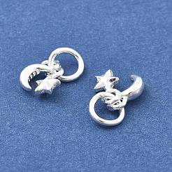 Изящные серебряные подвески в виде луны и звезды X-STER-D302-02S