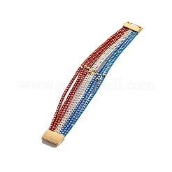 Armband aus Kunstleder im Stil der amerikanischen Flagge&nbsp;PW-WG35B3F-01