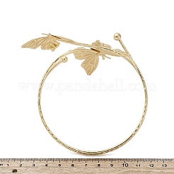 Браслеты-манжеты из сплава в виде бабочки для девушек и женщин&nbsp;AJEW-A063-01H-G