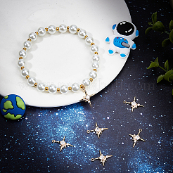 8шт латунные подвески с микропаве и кубическим цирконием&nbsp;KK-BBC0010-90