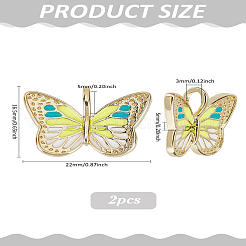 Кулоны с эмалью из латуни&nbsp;KK-LP0002-19D