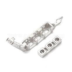 925 застежка-твистер из стерлингового серебра с кубическим цирконием&nbsp;STER-WH0007-28B-P