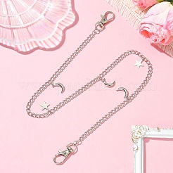 5 шт. 5 комплекта цепочек из цинкового сплава в стиле панк-луны AJEW-CJ0001-63