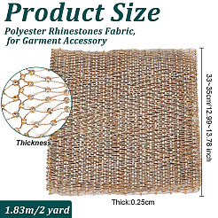 Polyester-Strassstoff&nbsp;DIY-WH0578-42B