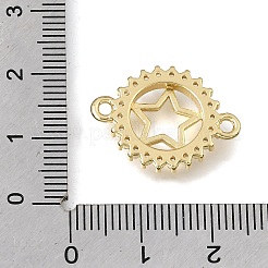 Messing-Pavé-Ringverbinder mit klaren Zirkonia&nbsp;KK-E802-10G-C