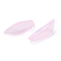 クリアガラスペンダント  花弁  プラム  21.5x8x5mm  穴：1mm&nbsp;GLAA-B004-01B