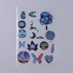 Filler Stickers(No Adhesive on the back), for UV Resin, Epoxy Resin Jewelry Craft Making, Animal Pattern, 150x100x0.1mm
