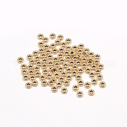 Mit Gelbgold gefüllte Spacer Beads, 1/20 14k Gold gefüllt, Cadmiumfrei und Nickel frei und Bleifrei, Rondell, 2~2.5x1 mm, Bohrung: 0.5 mm