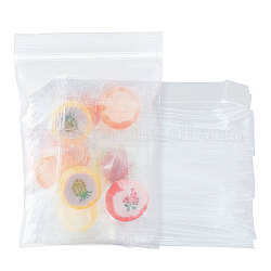 Sacs de fermeture à glissière en plastique résistants, sacs refermables, clair, 10x7 cm, épaisseur unilatérale : 5.9 mil (0.15 mm), 150 pièces / kit