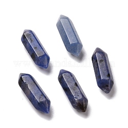 Natürliche Sesam Jaspis Perlen, Heilsteine, Reiki-Energieausgleichs-Meditationstherapiestab, kein Loch, gefärbt, facettiert, doppelter Endpunkt, 22~23x6x6 mm