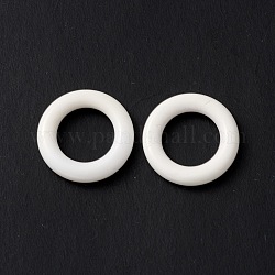 Natural White Agate Donut Charms, 15x3mm, Hole: 9.5mm
