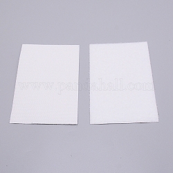 Selbstklebende Klettbänder aus Polyester, Rechteck, weiß, 15x10x0.3 cm