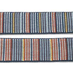 Rubans à rayures en polyester, rubans jacquards, bleu marine, 1-1/2 pouce (38 mm)