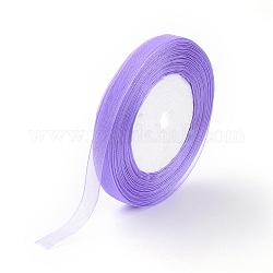 Sheer Organza Ribbon, Wide Ribbon for Wedding Decorative, Medium Purple, 3/4 inch(20mm), 25yards(22.86m)