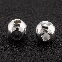 Perline in ottone, placcato di lunga durata, cubo, placcati argento 925 euro, 5x5x5mm, Foro: 1.8 mm