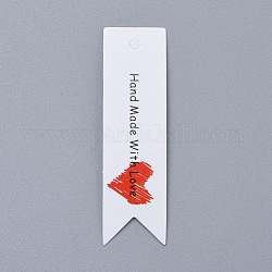 Étiquettes en papier kraft de Noël, étiquettes cadeaux accrocher des étiquettes, pour les arts artisanaux mariage festival de noël, blanc, 6.9x2x0.04 cm, Trou: 3mm
