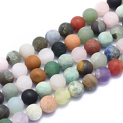 Bolas de Piedras Preciosas mixta naturales hebras, redondo, esmerilado, 10~10.5mm, agujero: 1 mm, aproximamente 37 unidades / cadena, 15.35 pulgada (39 cm)