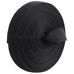 GORGECRAFT 10 Meters x 25mm Heavyweight Polypropylene Webbing Strap Multi-Purpose Black Webbing Tape for DIY Craft Backpack Strapping Apron Bunting Bags Belts Slings Pet Collar Luggage Accessories