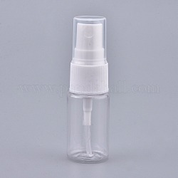 空のポータブルペットプラスチックスプレーボトル  ファインミストアトマイザー  ダストキャップ付き  詰め替え式ボトル  ホワイト  7.55x2.3cm  容量：10ml（0.34液量オンス）