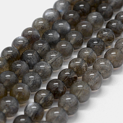 Chapelets de perles en labradorite naturelle , grade AAA, ronde, 8mm, Trou: 0.8mm, Environ 50 pcs/chapelet, 15.7 pouce