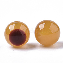 Harz perlen, Nachahmung Bienenwachs, Runde, dunkelgolden, 16 mm, Bohrung: 1.8 mm