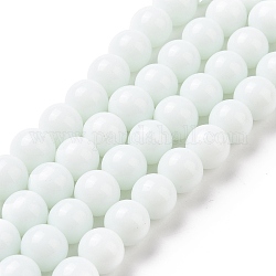 Filo di perline in vetro, tondo, bianco, 10mm, Foro: 1 mm, circa 33pcs/filo, 12 pollice