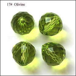 Imitation Austrian Crystal Beads, Grade AAA, Faceted, Teardrop, Yellow Green, 10mm, Hole: 0.9~1mm