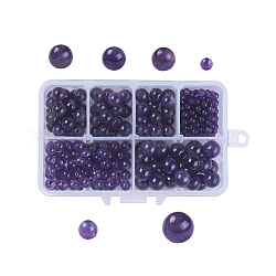 Natural Amethyst Beads, Round, 4mm/6mm/8mm/10mm, Hole: 1mm, 270pcs/box