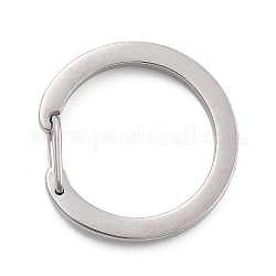 304 Edelstahl Push Tor Snap Verschlüsse Schnallen, manuelles Polieren, runden Ring, Edelstahl Farbe, 32x30.5x6.5 mm, Innendurchmesser: 25 mm
