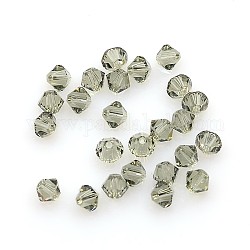 Austrian Crystal Beads, 5301, Faceted Bicone, 215_Black Diamond, 4x4mm, Hole: 4mm