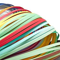 Rechteck 50 Farben quilling Papierstreifen, Mischfarbe, 530x7 mm, über 500strips / bag, 50color / bag