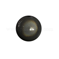 Spray Painted Acrylic Beads, Miracle Beads, Bead in Bead, Round, Black, 6mm, Hole: 1.5mm, about 4500pcs/500g