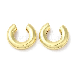 Rack Plating Brass Cuff Earrings for Women, Long-Lasting Plated, Lead Free & Cadmium Free, Real 18K Gold Plated, 16.5x18x4.5mm