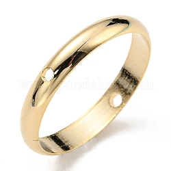 Латунные бусины в оправе, долговечный, круглые кольца, реальный 24k позолоченный, 16x2.5 мм, отверстие : 1 мм