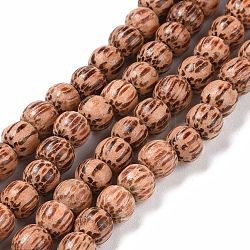 Brins de perles de bois de coco naturel, ronde, brun coco, 13.5x13.5mm, Trou: 3mm
