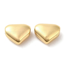 Perline in ottone, cuore, vero placcato oro 18k, 5x6.5x3mm, Foro: 1.2 mm