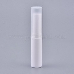 Diy botella vacía de lápiz labial, tubo de brillo de labios, tubo de bálsamo labial, con tapa, blanco, 8.3x1.5cm, capacidad: 4ml (0.13 fl. oz)
